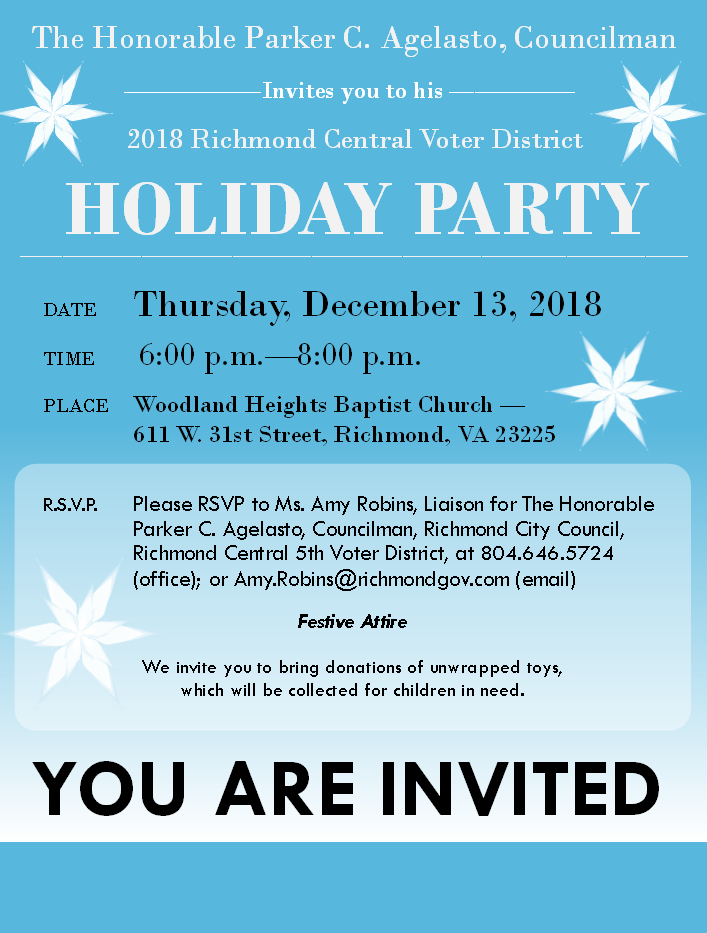 2018 Holiday Party Flyer