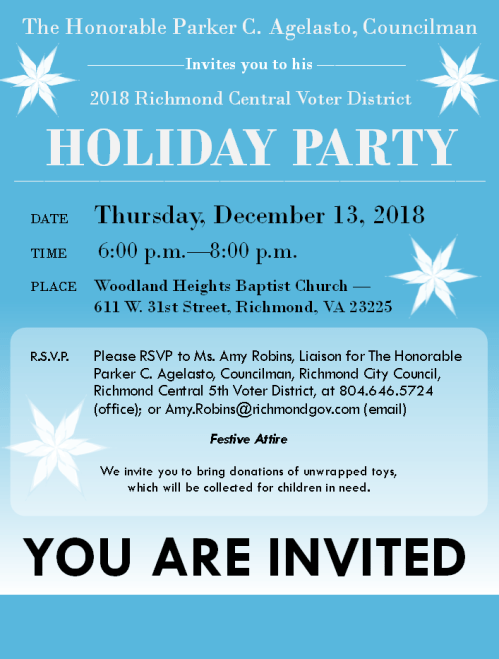 2018 Holiday Party Flyer